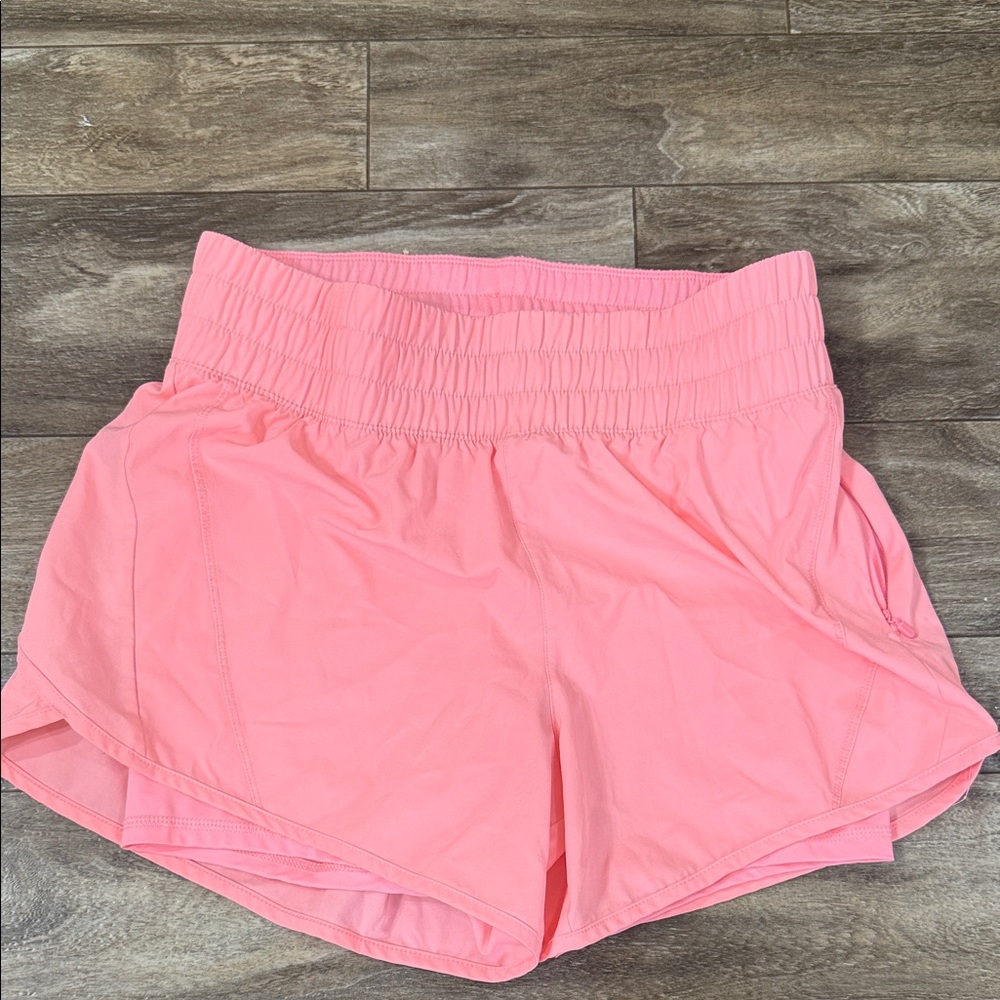 Avia Pink Smocked-Waist Athletic Shorts